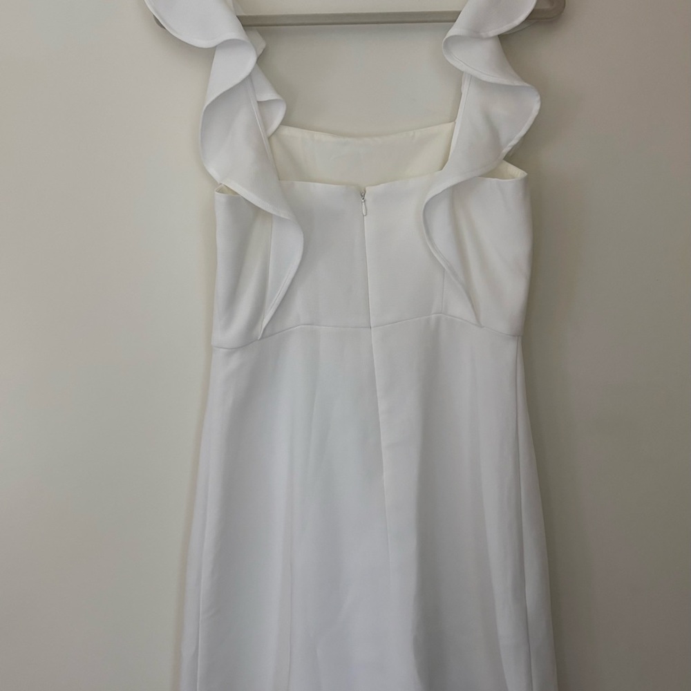 Bcbg Generation Square Neck White Ruffle Dress - image 5